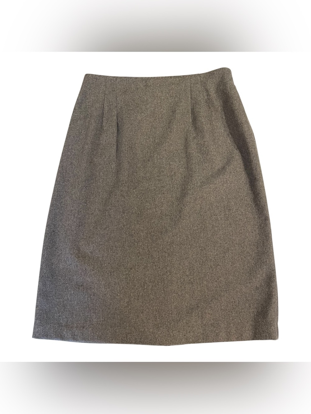 The Villager Wool Blend Midi Skirt Womens Sz 14 Gray Office Business Casual 70s